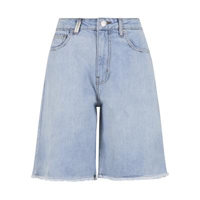 Shorts 2Y STUDIOS "2Y Studios Tima Shorts", Damen, Gr. 26, Normalgrößen, blau (ice blau), 100% Baumwolle, unifarben, normal, Hosen Shorts