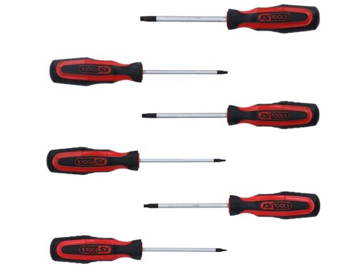 KS Tools 159.0040 Boite de tournevis ERGOTORQUEplus\, TORX percé\, 6 pièces Jeu de tournevis ERGOTORQUEplus\, 6 pcs.\, TORX percé\, précision de serrage\, chrome vanadium