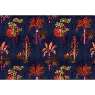 Fototapete LIVING WALLS "Walls by Patel Lagos", blau, B:4m L:2,7m, Vlies, Tapeten, Vlies, Wand