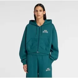 NEW BALANCE Damen Jacke Trackside Fleece Full Zip, Größe XL in Grün 612