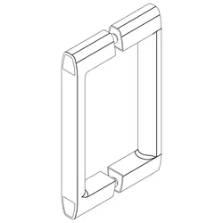 HSK Ersatzteile Bügelgriff, Schwarz-matt, E100140-79-68 E100140-79-68