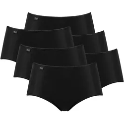 Sloggi Damen Slip Midi, 6er Pack - 24/7 Microfibre, einfarbig schwarz / 52