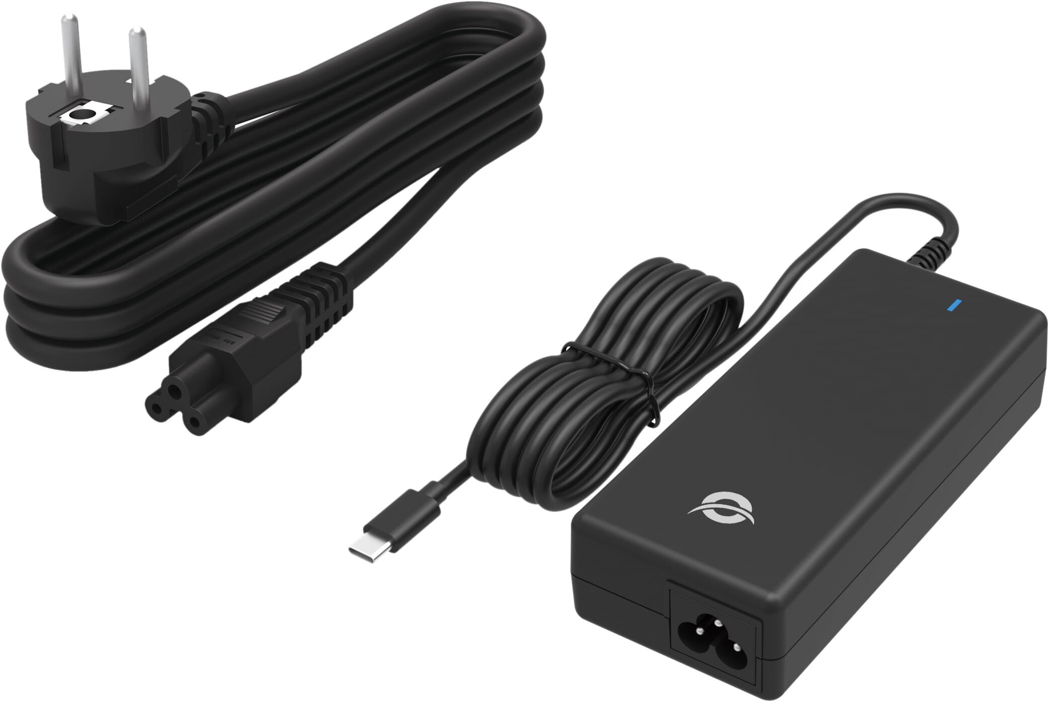 Conceptronic 100W GaN USB-PD-Ladeger&auml;t, integriertes USB-C-Kabel...