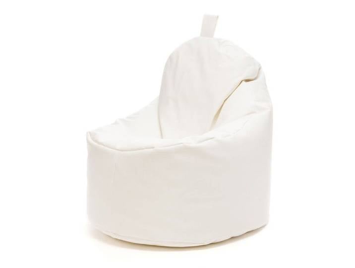 Fauteuil Pouf YOKO Cuir ecologique E1 Blanc