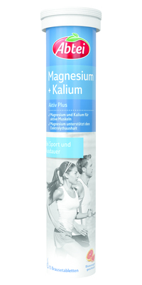 Perrigo Deutschland GmbH ABTEI Magnesium+Kalium Aktiv Plus Brausetabletten 82.5 g 11596987