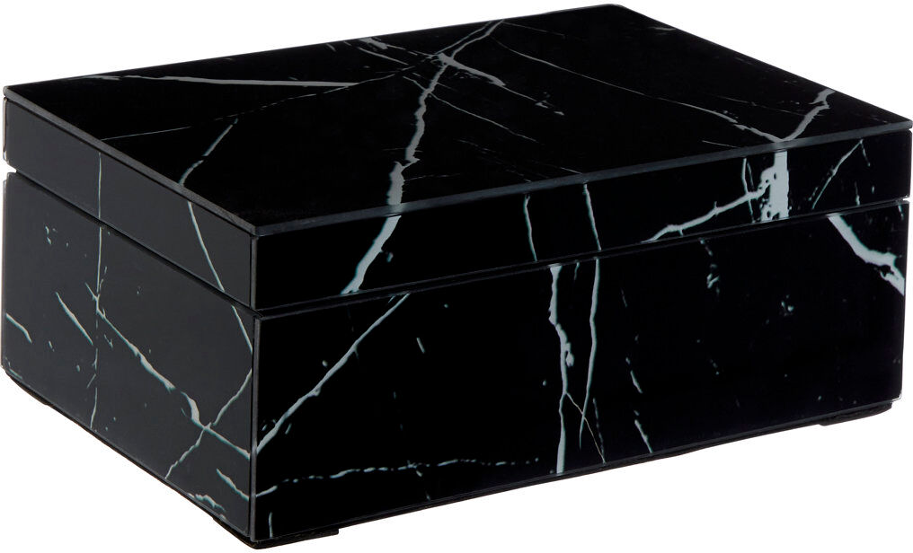 Hykkon Brennen Jewellery Box Black;White 8cm H x 13cm W x 20cm D
