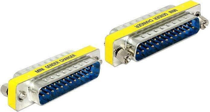 Delock Adapter Sub-D Seriële/parallelle genderverander DB-25 mannelijk naar DB-25 mannelijk