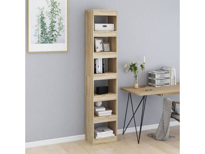 LVL - MEUBLE ETAGERE - Bibliothèque-Séparateur de pièce Chêne Sonoma 40x30x198 cm(9722)