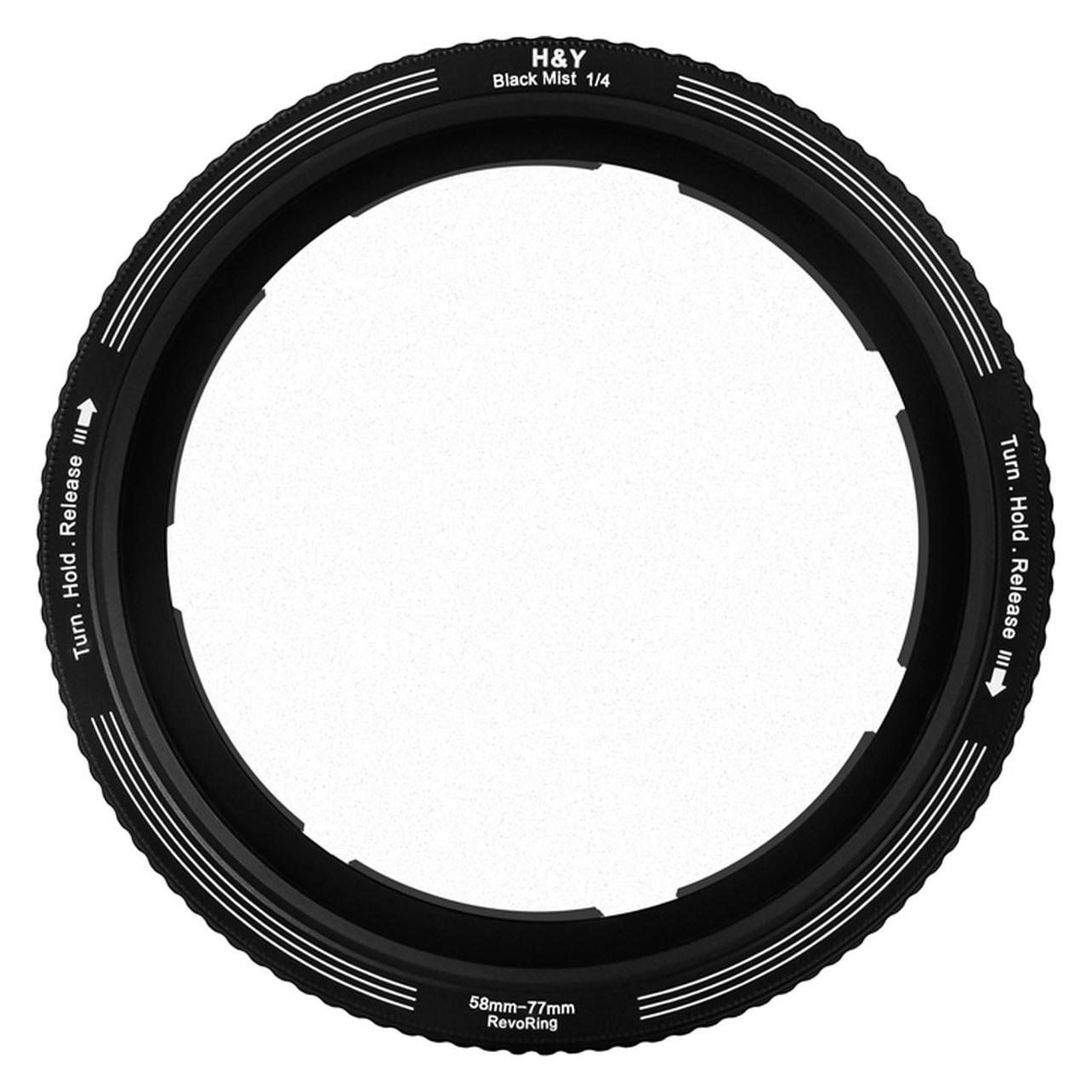 H&Y REVORING Black Promist 1/4 Filter (58-77mm) (77 mm, Black Mist Filter) (HY-RB4-77)