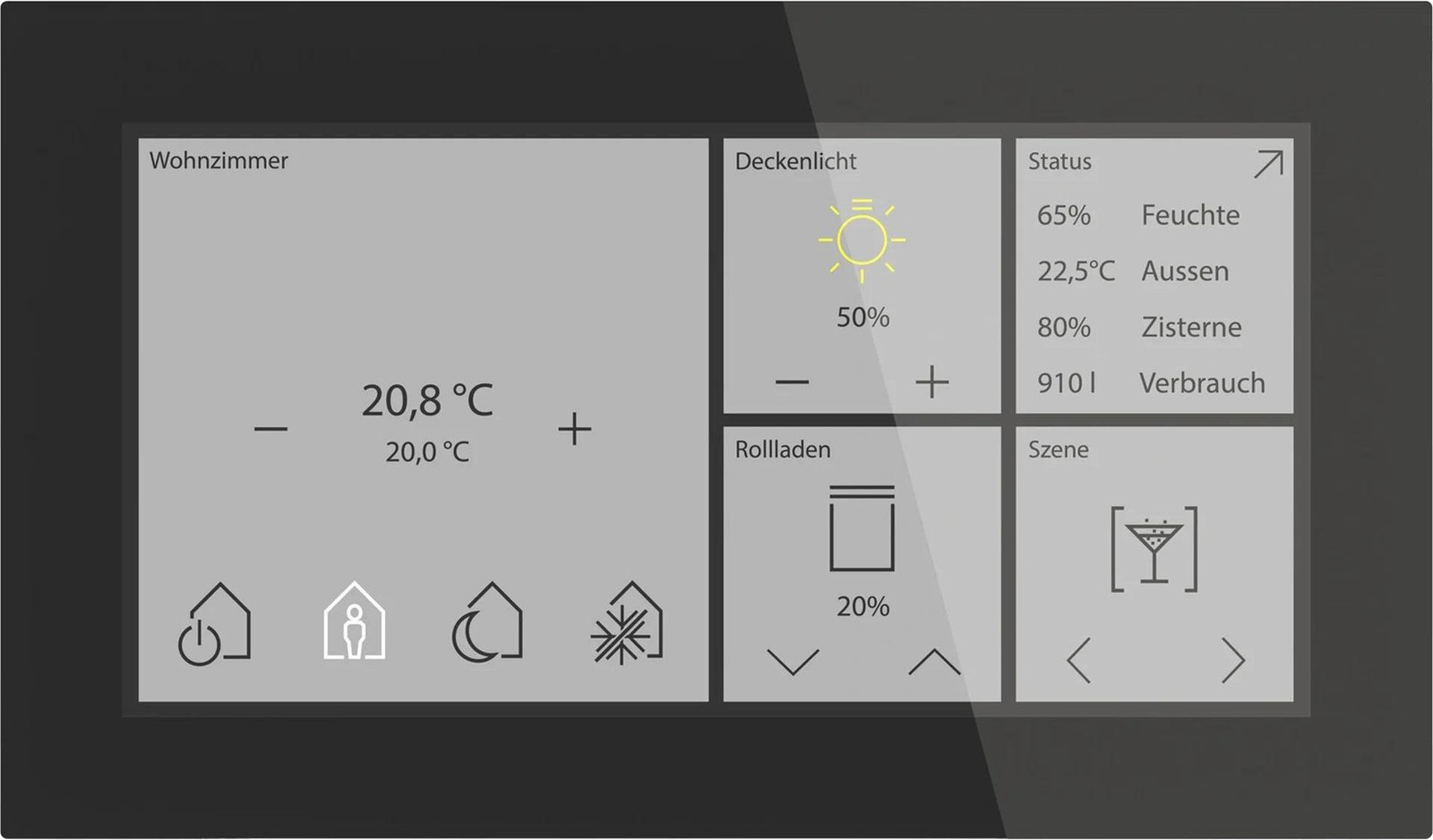 MDT KNX Glas Touch Smart 6 inch Smart Home Bediening KNX Secure Zwart