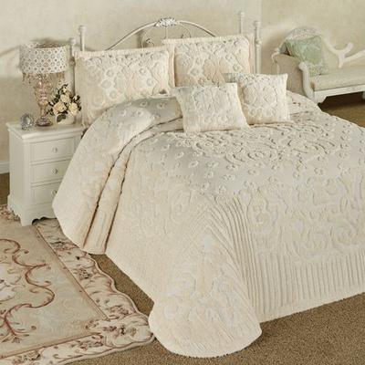 Touch of Class Laurent Grande Bedspread Set Ecru, Full / Double, Ecru