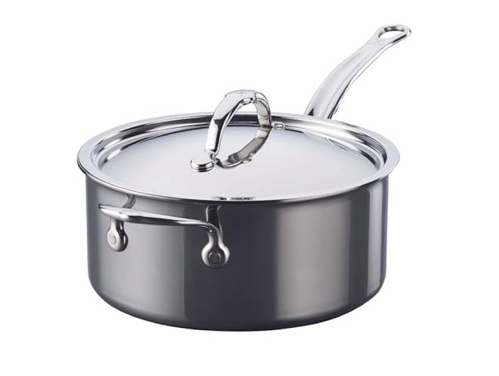 Hestan NanoBond-Kollektion – Edelstahl-Titan-Saucenpfanne, Induktionskochfeld-kompatibel, 4 Liter