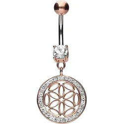Titan Bananabell mit 925er Silber-Design MANDALA