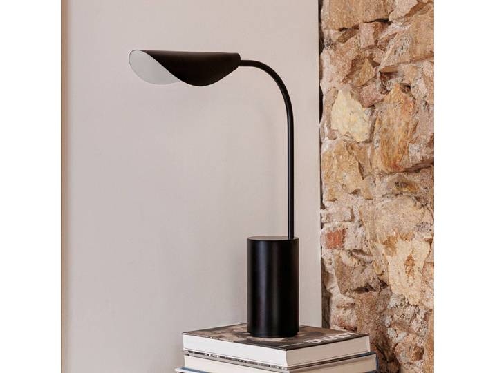 FARO BARCELONA Tischlampe Liggera, schwarz, für Wohn- / Esszimmer, Metall, Modern