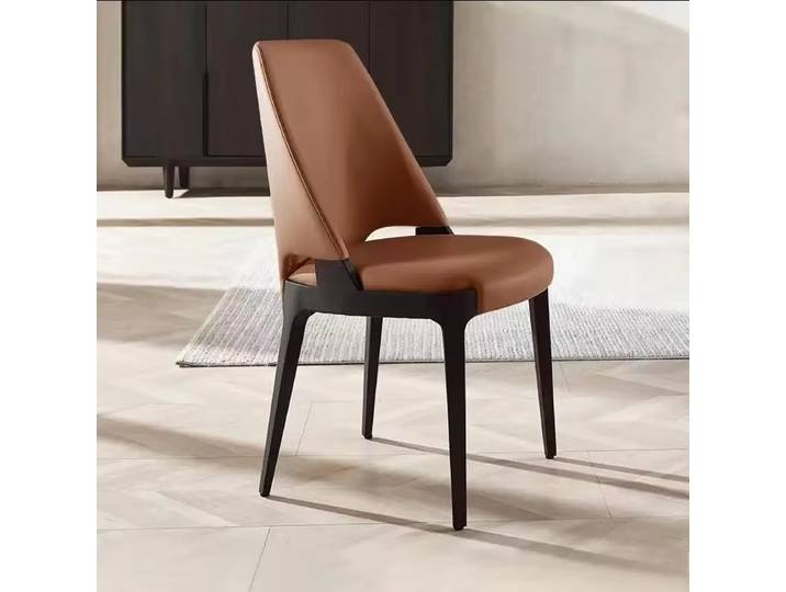 Chaises de salle à manger de luxe modernes, confortables et ergonomiques, en cuir, de styliste, Ensembles tendance, meubles de Salle à manger