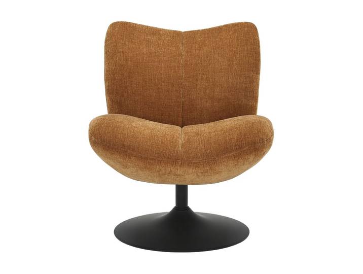 Fauteuil pivotant tissu ambre