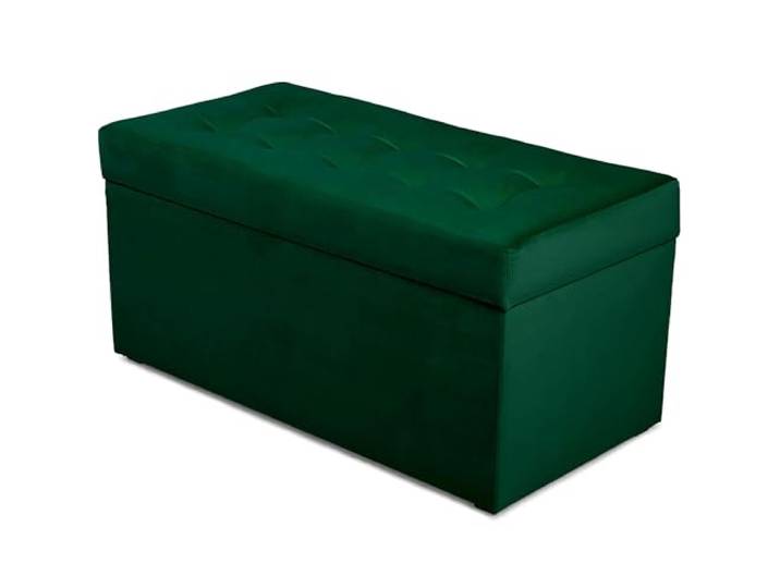 MG Design Polsterhocker 45 x 90 cm Grün mit großem Stauraum (ca. 100 L), bis 300 kg belastbar, weich mit dezentem Schimmer, pflegeleicht – Wohnbereich, Schlafraum & Flur