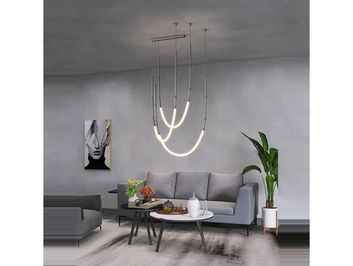 Lustre suspendu LED minimaliste nordique 2026, luminaire design pour salon