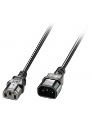 Lindy 1 m C14-Koppler C13-Koppler Schwarz IEC Extension Cable Black (30321)