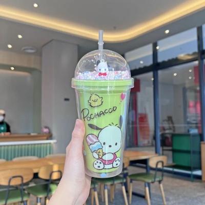 Uplift Picks Sanrio Melody Double Layer Straw Water Bottle 450ml pochacco