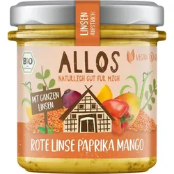 Allos Linsen-Aufstrich Rote Linse Paprika Mango bio
