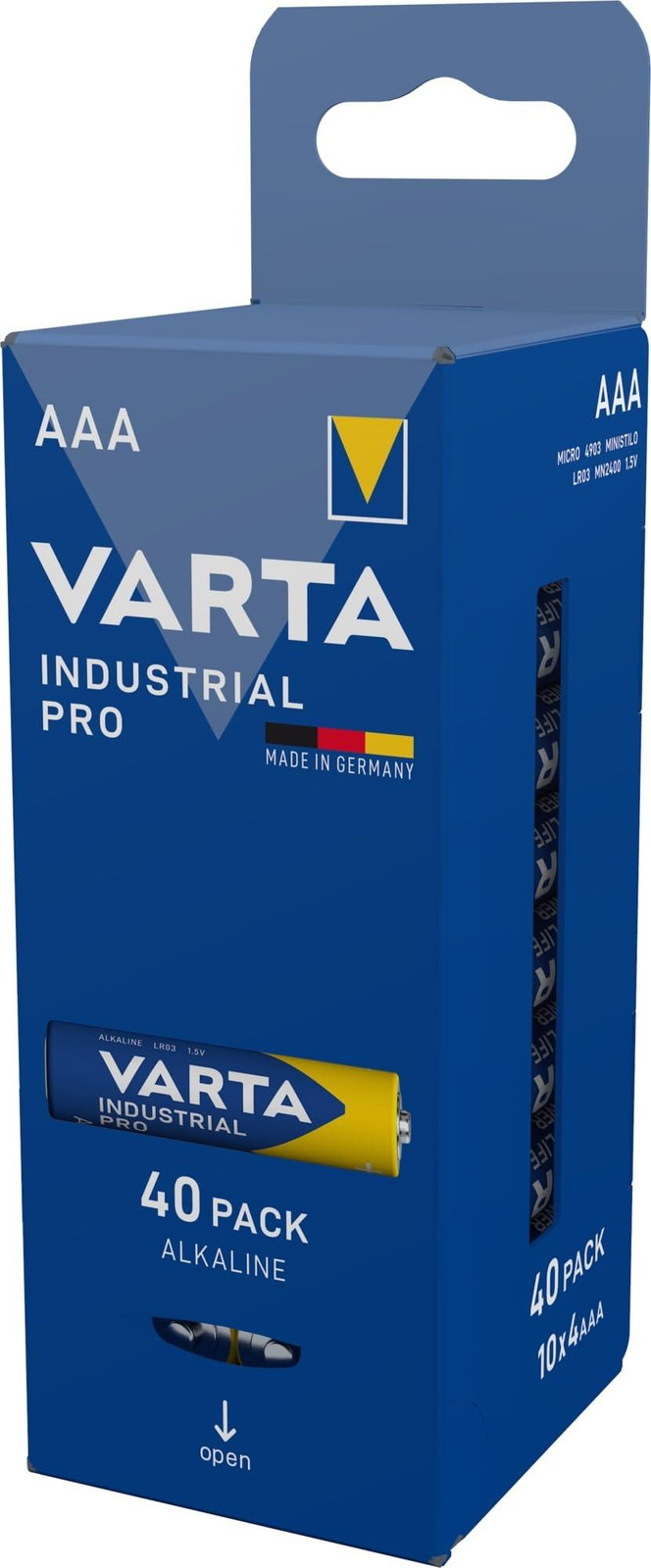 VARTA Industrial Pro AAA-batterijen, 40 stuks, alkaline, 1,5V