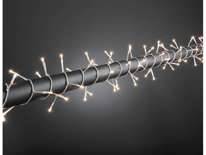 KONSTSMIDE Lichterkette, transparent, Dioden 120 Stk. Flammen 120 Stk., Gesamtlänge 10,95m, Lichterketten, Microlight Lichterkette, verschweißt, 120 klare Birnen, Lichterkette