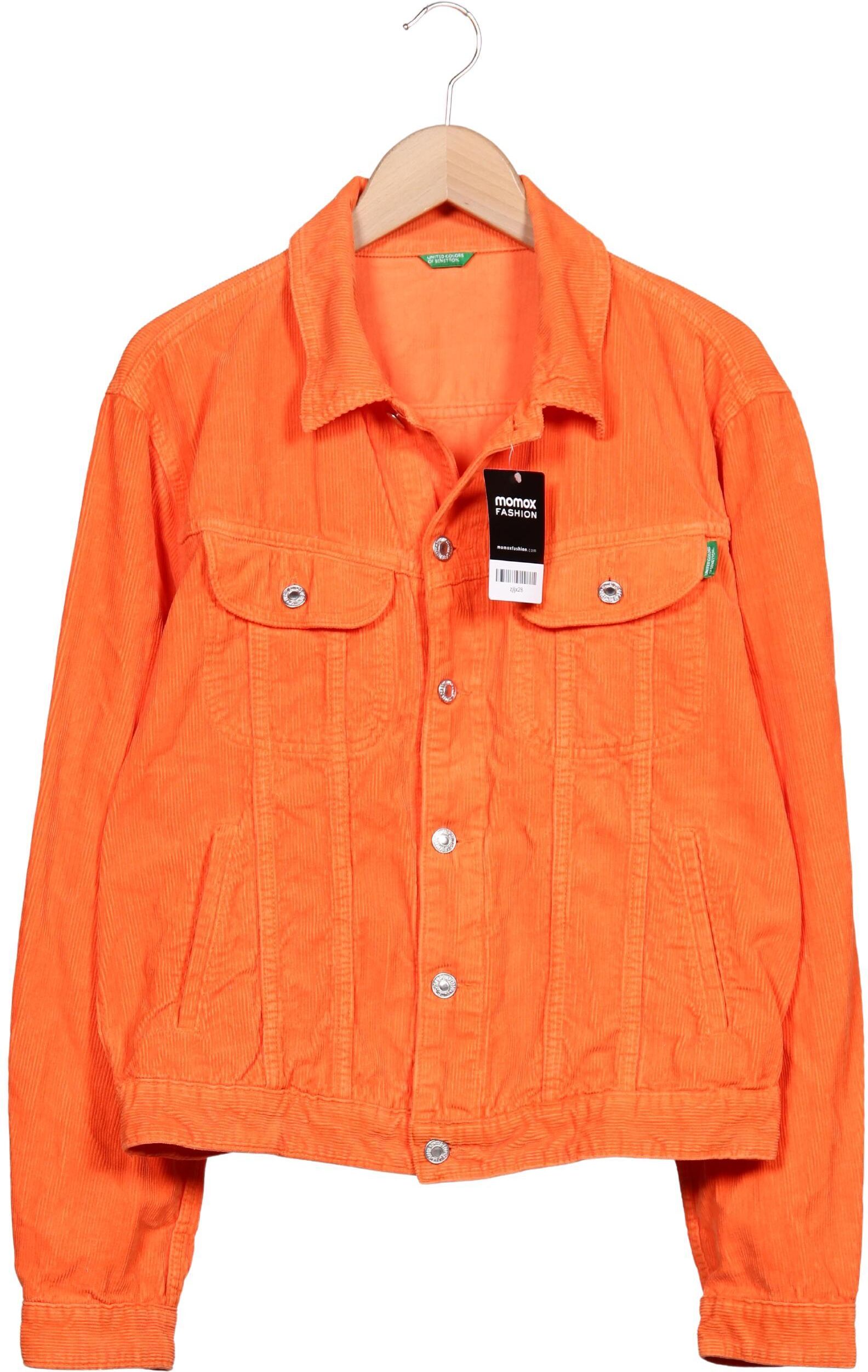 United Colors OF Benetton Herren Jacke, Neon, Gr. M, Baumwolle - Second Hand