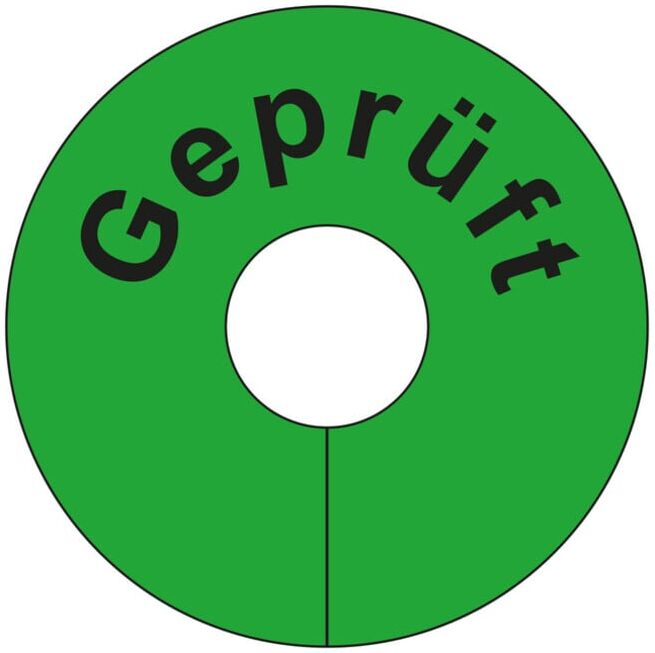 Etiquettes en PVC Eichner GEPRÜFT, fond vert, rond (9219-01039)