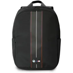 BMW Nylon Red Stripe - Mochila para portátil 16" (Negro)