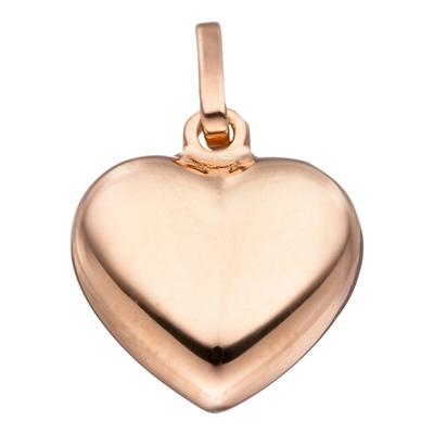 Herzanhänger JOBO "Anhänger Herz", rosa (roségoldfarben), Schmuckanhänger, Damen, Silber 925 (Sterlingsilber), 925 Silber roségold vergoldet