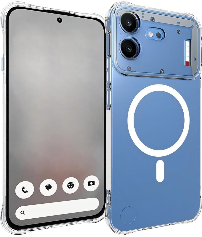 Nothing Phone (4b) WANLONFENG Fleksibel Plastik Mobilcover - MagSafe Kompatibel - Gennemsigtig