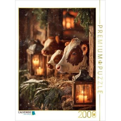 CALVENDO Puzzle Sanftes Licht im Stall und Frieden kehrt ein | 2000 Teile Lege-Größe 90x67cm Foto-Puzzle für glückliche Stunden