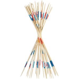 Relaxdays Geschicklichkeitsspiel 10023493, Riesenmikado 90cm, aus Bambus, für 1-x Spieler, ab 7 Jahre