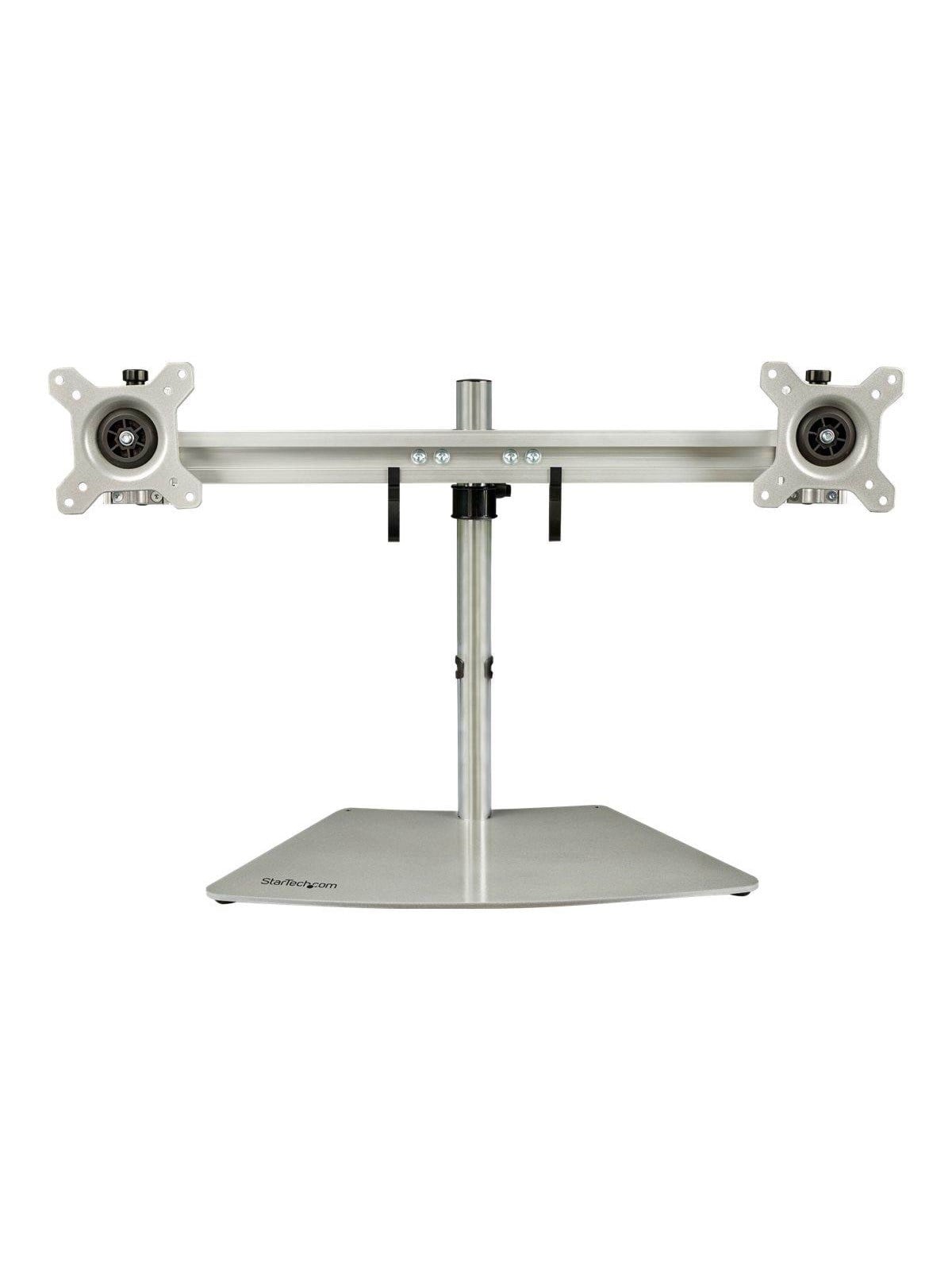 StarTech.com Dual-Monitor Stand for up to 24" Monitors - Horizontal Silver - stand