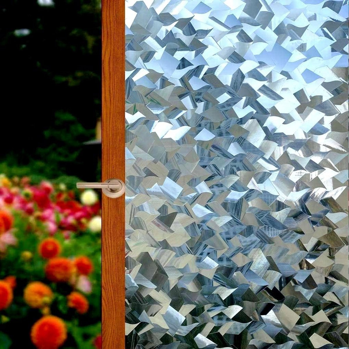 Zelfklevende Decoratieve Raamfolie met 3D Motief voor Privacy en Lichtdoorlatendheid