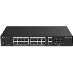 Ruijie RG-ES220GS-LP 20-Port-Gigabit-Smart-Cloud-verwalteter PoE-Switch (18 Ports), Netzwerk Switch, Schwarz
