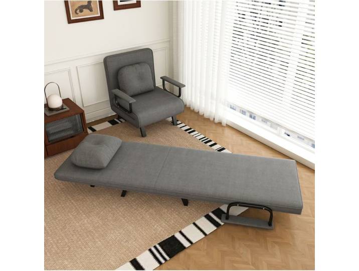 VUENOR fauteuil relax modulable gris – dossier réglable 5 positions position allongée 180°