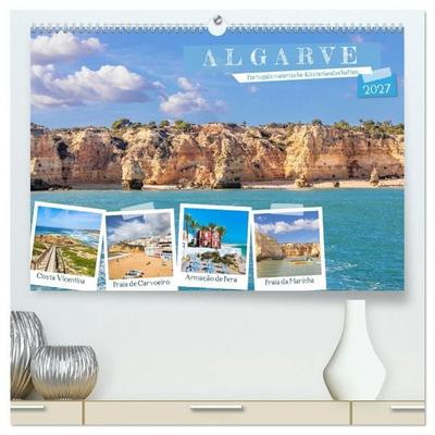 Algarve - Portugals malerische Küstenlandschaften (hochwertiger Premium Wandkalender 2027 DIN A2 quer), Kunstdruck in Hochglanz