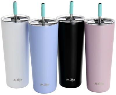 Mr. Coffee 4 Piece 23oz. Stainless Steel Tumbler Set - 23 Ounces