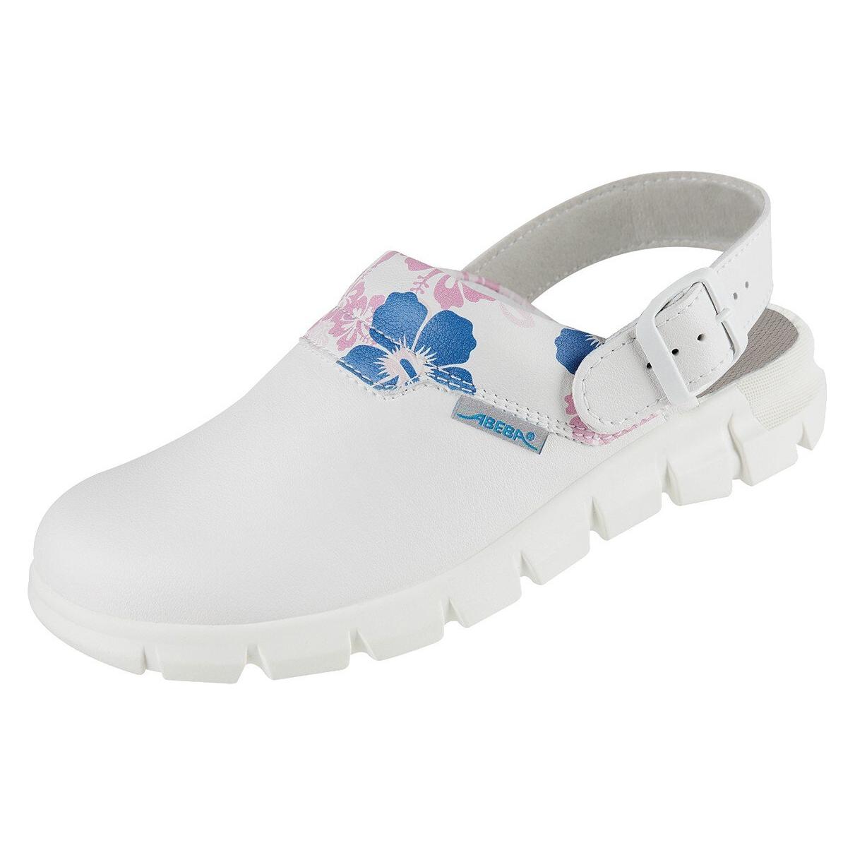 Abeba Clog Berufsschuhe Dynamic OB mit Motiv weiss 42 (42) (7320-42)