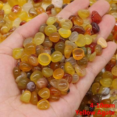 Inspired Living Natural Crystal Chips For Aquarium Gravel, Reiki Decor And DIY Crafting yellow Agate 100g