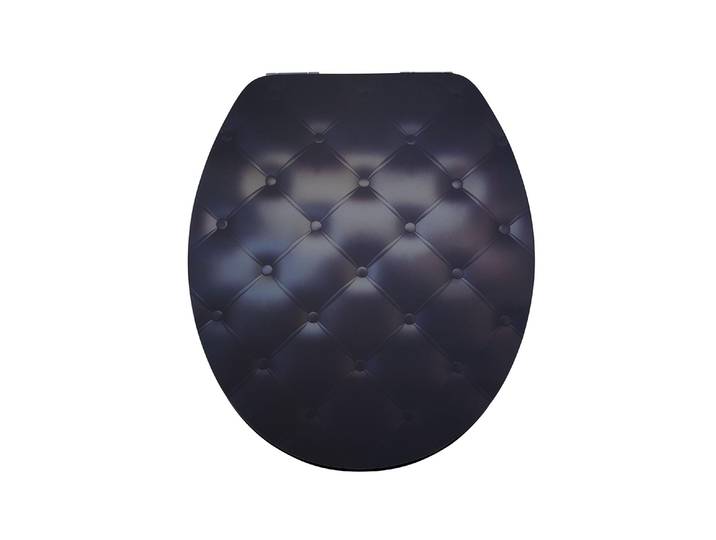 WC-Sitz DIAQUA Lyon Black Sofa Absenkautomatik, Schwarz , schwarz, B:37,8cm L:44,6cm, WC-Sitze, WC-Sitz