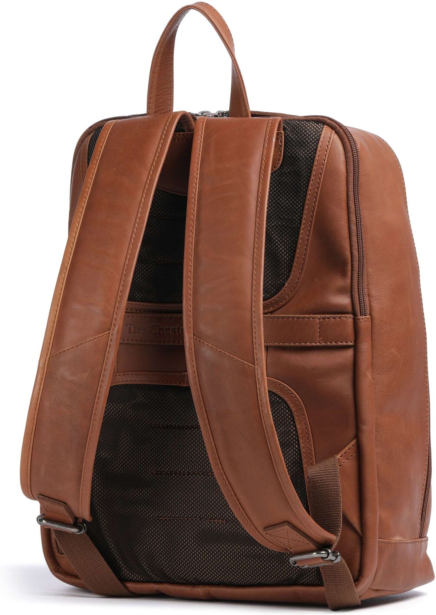 The Chesterfield Brand Wax Pull Up Cow Detroit Rucksack aus Leder, braun