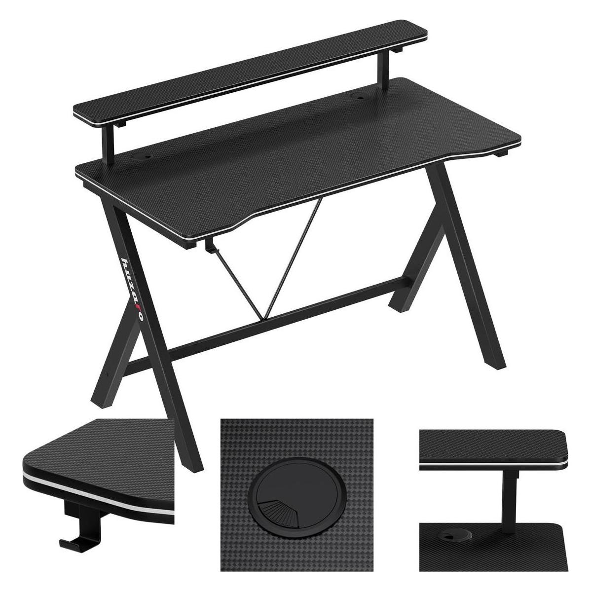 Hero Biurko gamingowe Huzaro 1.9 Black (HZ-HERO 1.9 BLACK)