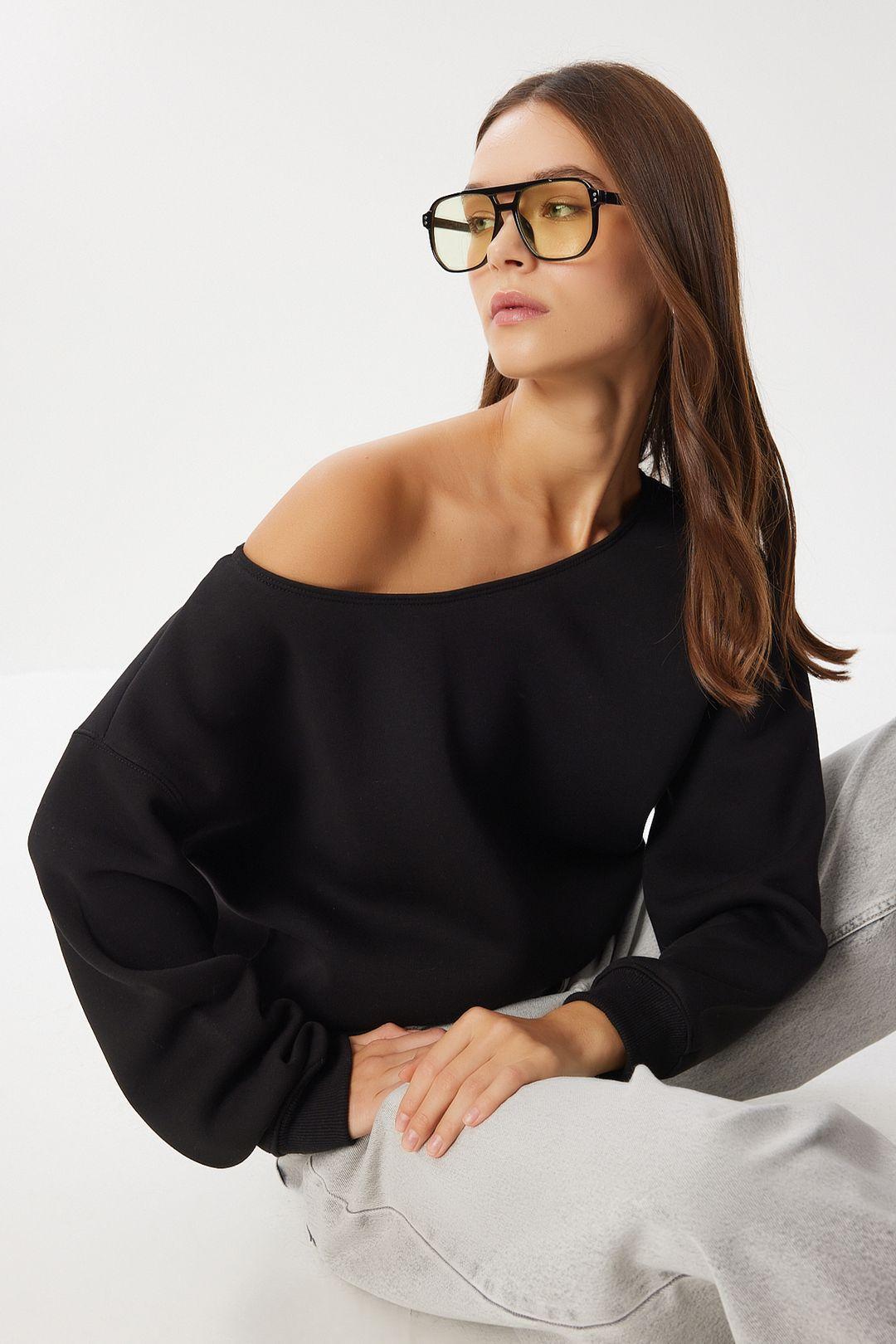 Asymmetrische Kraag Sweater