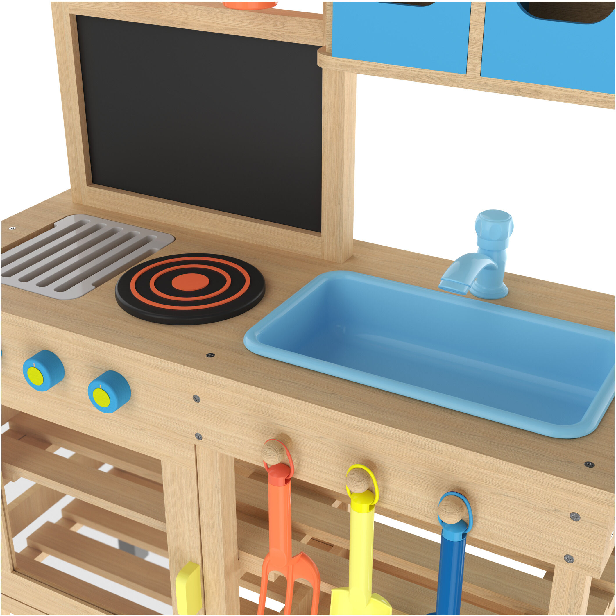 LUPILU® Matschküche Holz mit Dach