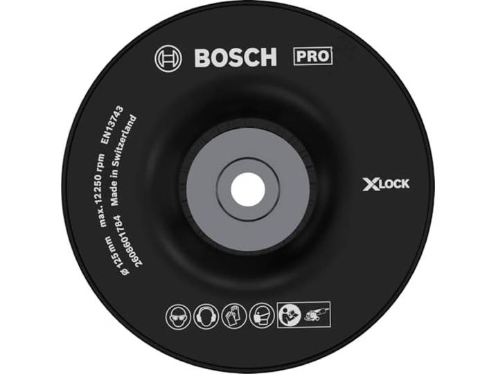 Bosch 1x Plateau de ponçage dur PRO Backing Pad\, M14 Ø 125 mm Professional Accessoire Petite meuleuse angulaire