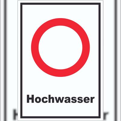 HB-Druck Durchfahrt verboten Hochwasser Aufkleber A5 (148x210mm)