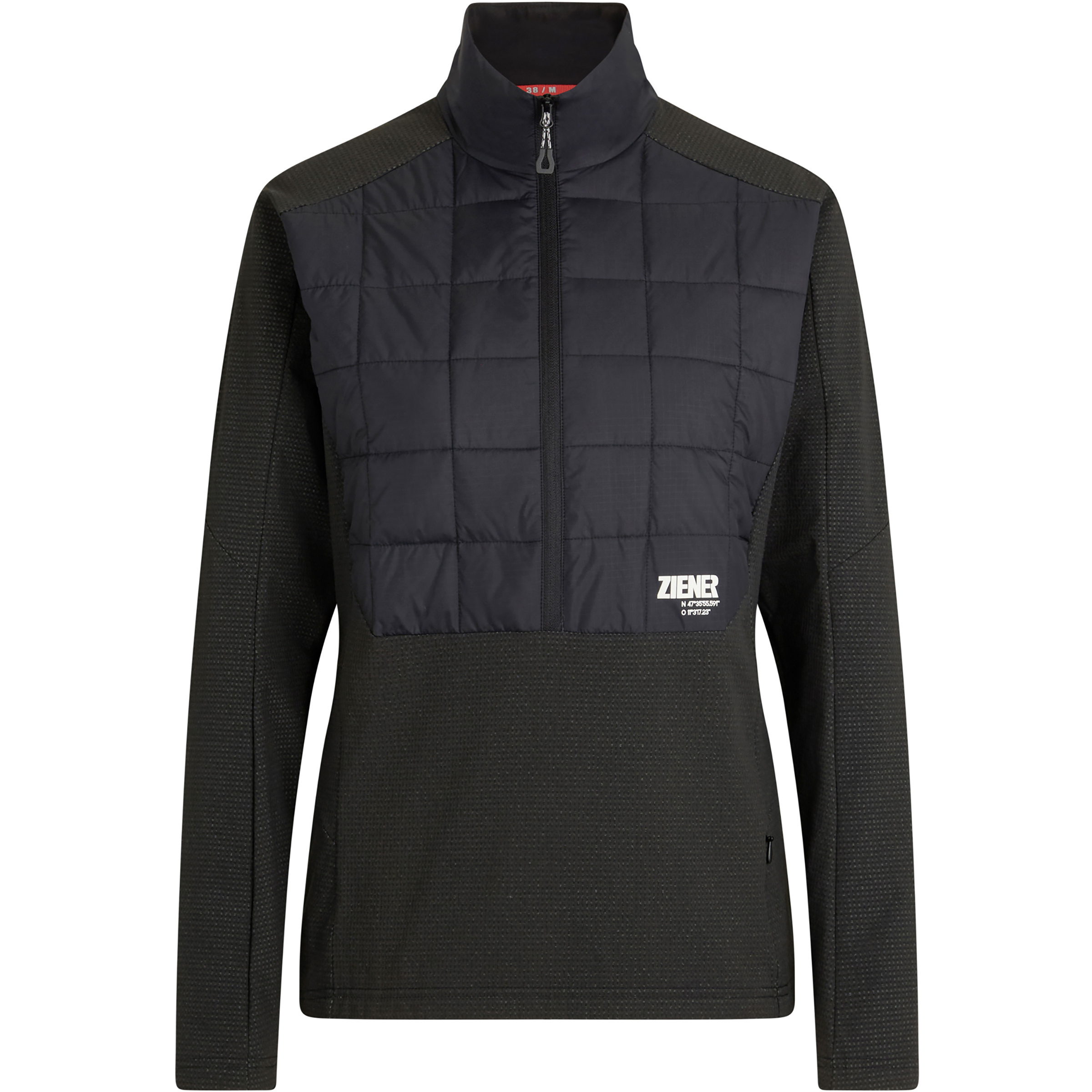 Ziener Rafy-Z Damen Pullover schwarz Größe XS Freeride | Skifahren Windabweisend Wasserabweisend